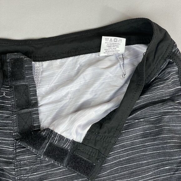 Billabong Swim Trunks Board Shorts Men’s 38 Black White Striped Skater Grunge - Picture 7 of 16